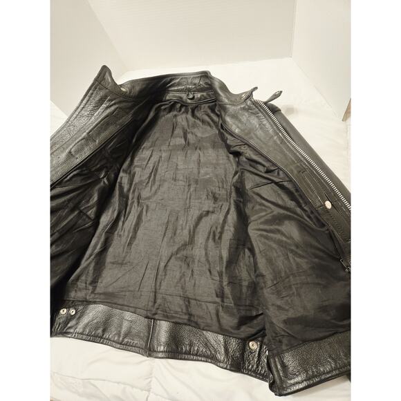 LEATHER CLUB LEATHER JACKET Men Small Byker Motorsports - Picture 6 of 13